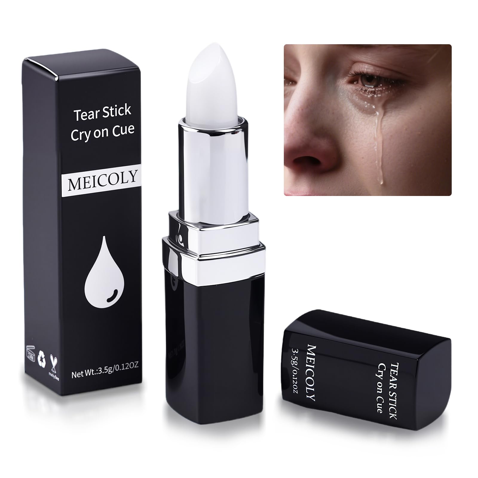 Natural menthol wax texture of MEICOLY special effects cry stick tool
