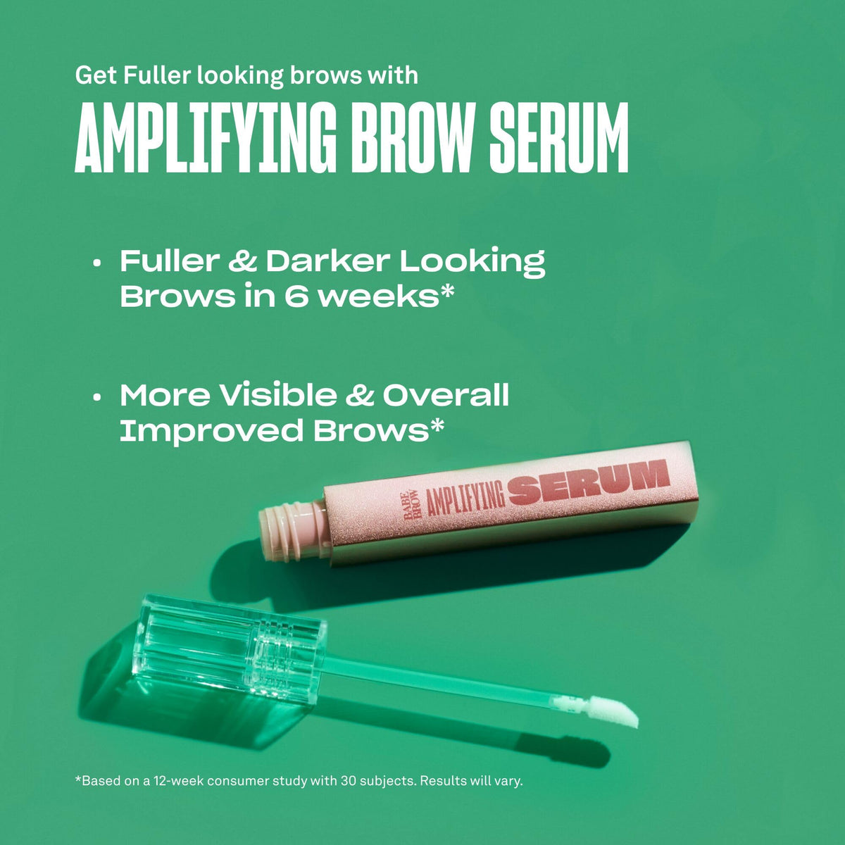 Babe Original brow serum ingredient label and product details
