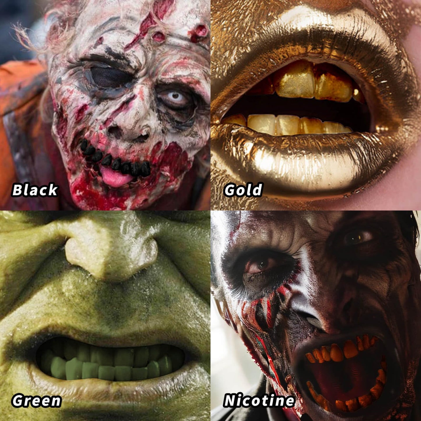 Professional theatrical makeup product for realistic missing tooth special effects