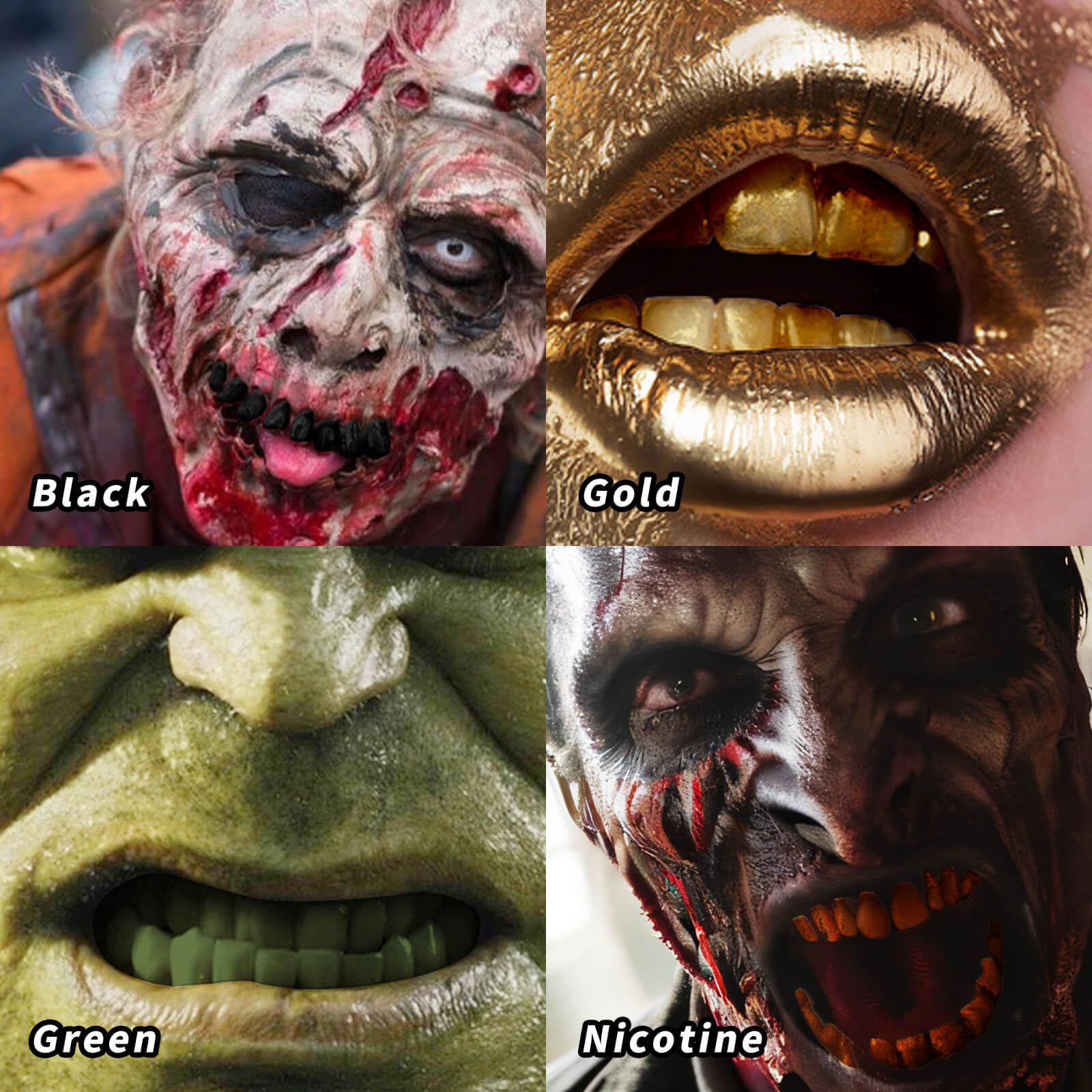 Professional theatrical makeup product for realistic missing tooth special effects