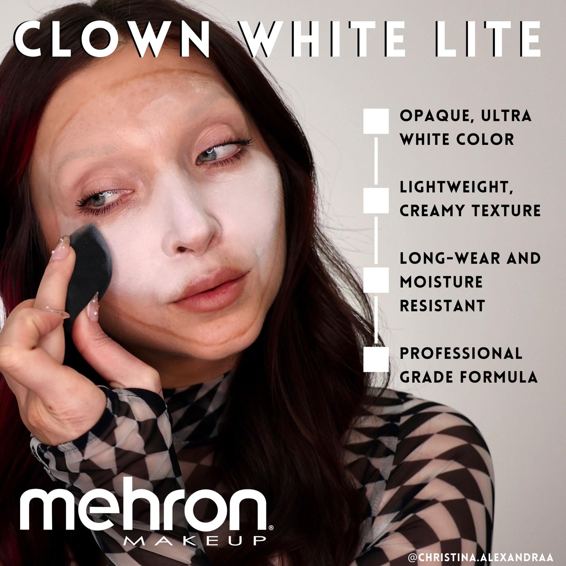 Texture shot of white whipped vegan theater makeup foundation