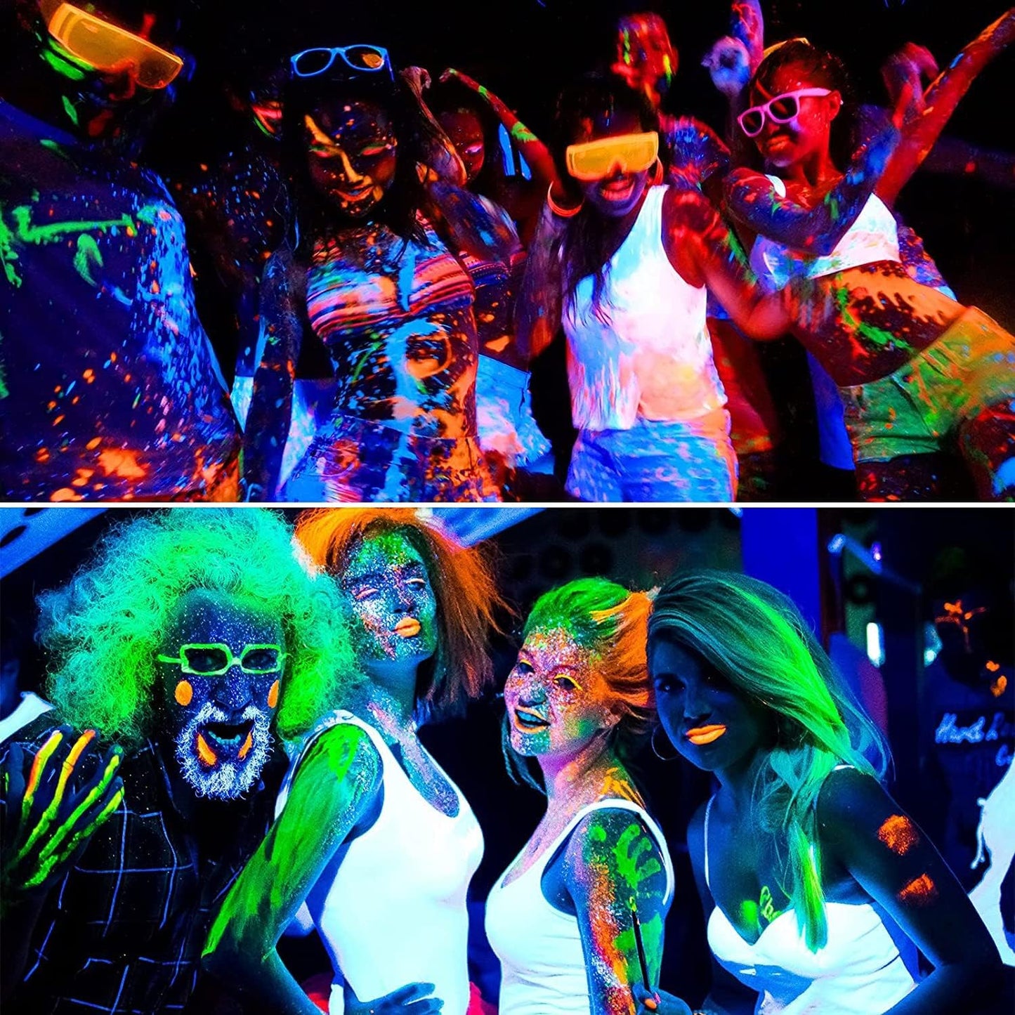 Authentic USA imported ANYI blacklight reactive fluorescent face painting crayons packaging