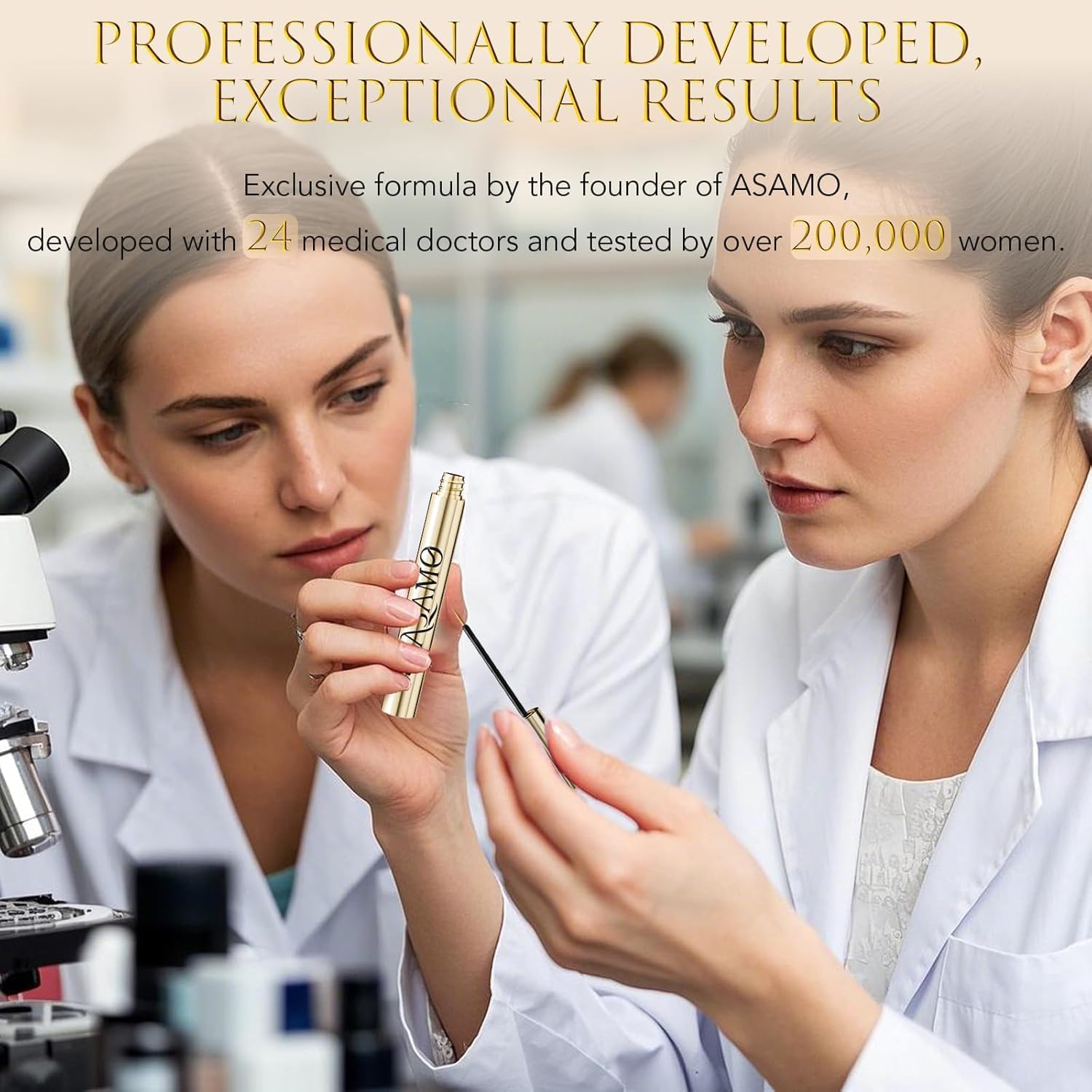 Asamo Eyelash Growth Serum botanical ingredient highlights