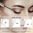 Side profile of Asamo gold lash serum container 3 milliliters