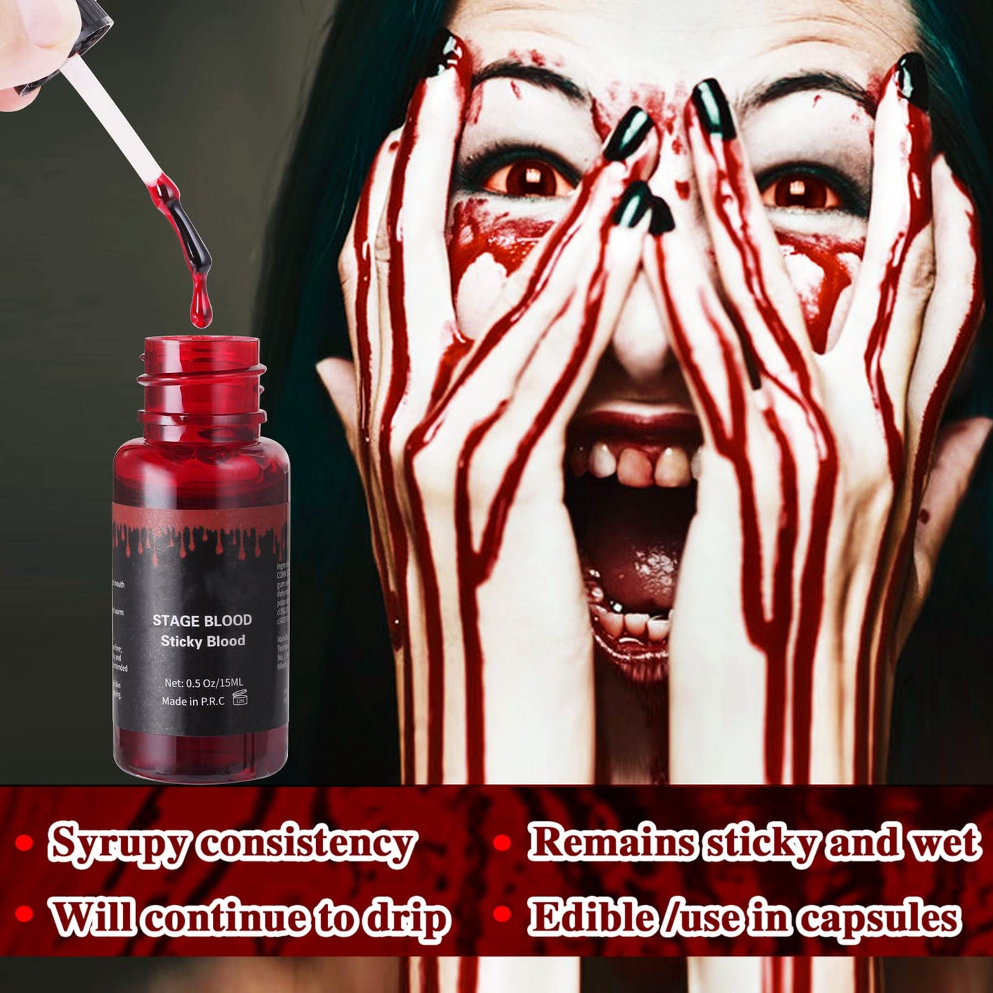 Mysense stage blood and coagulated blood gel jars for realistic wounds