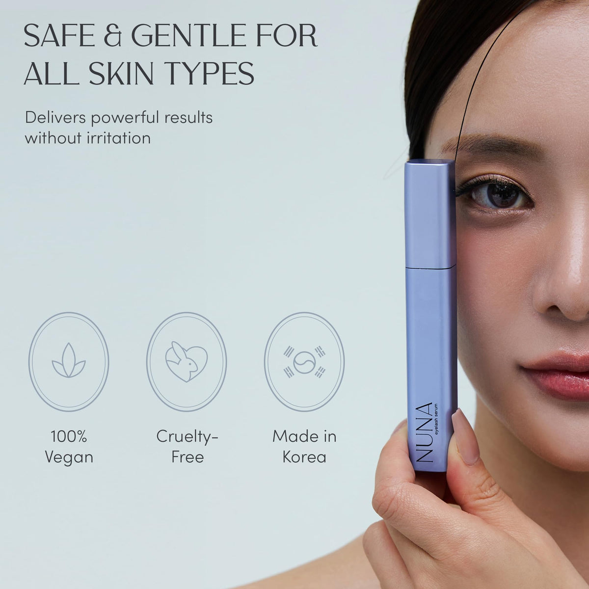 Clinical trial representation of lash growth with Nuna serum