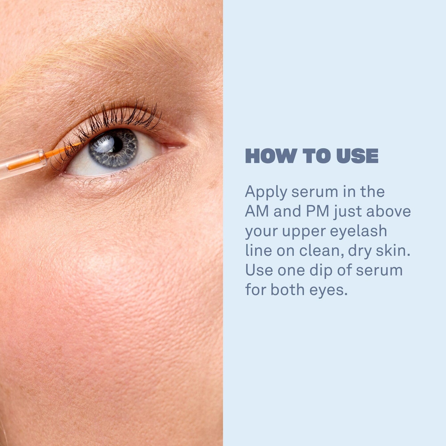 Application demonstration of Babe Original lash serum