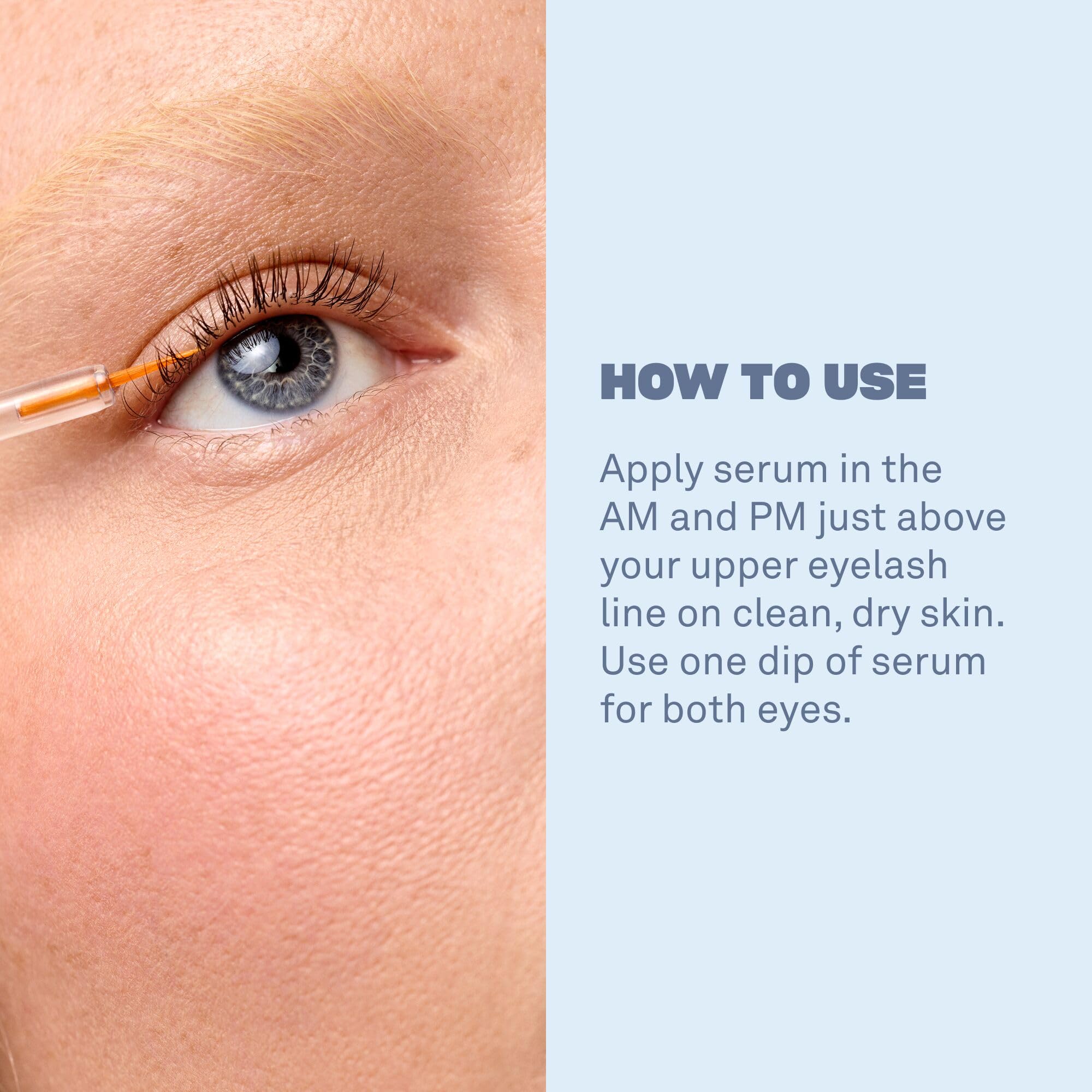 Application demonstration of Babe Original lash serum