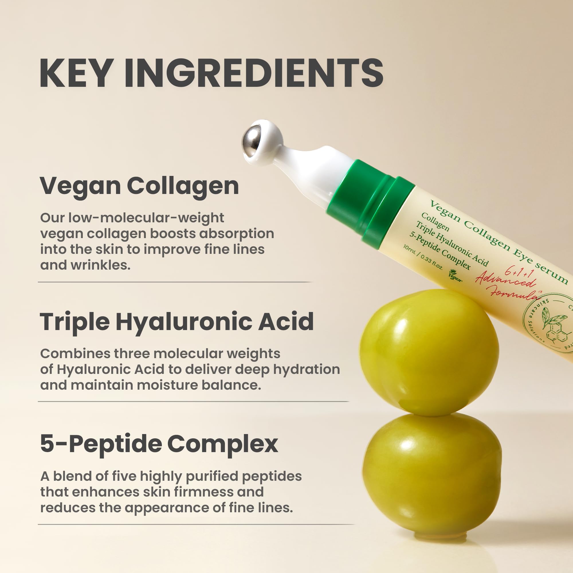 Texture of Axis-Y collagen eye serum on skin