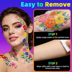 Back of packaging showing safety details and color swatches