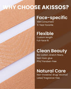 Akissos cosmetic tape roll displayed alongside cut application strips