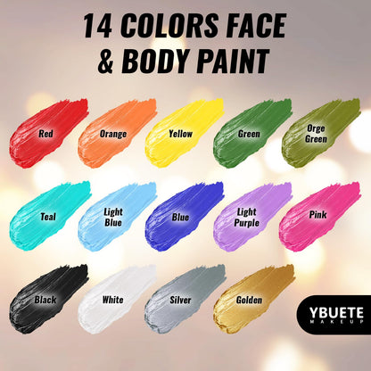 Ybuete non-toxic waterproof silver paint stick for body art
