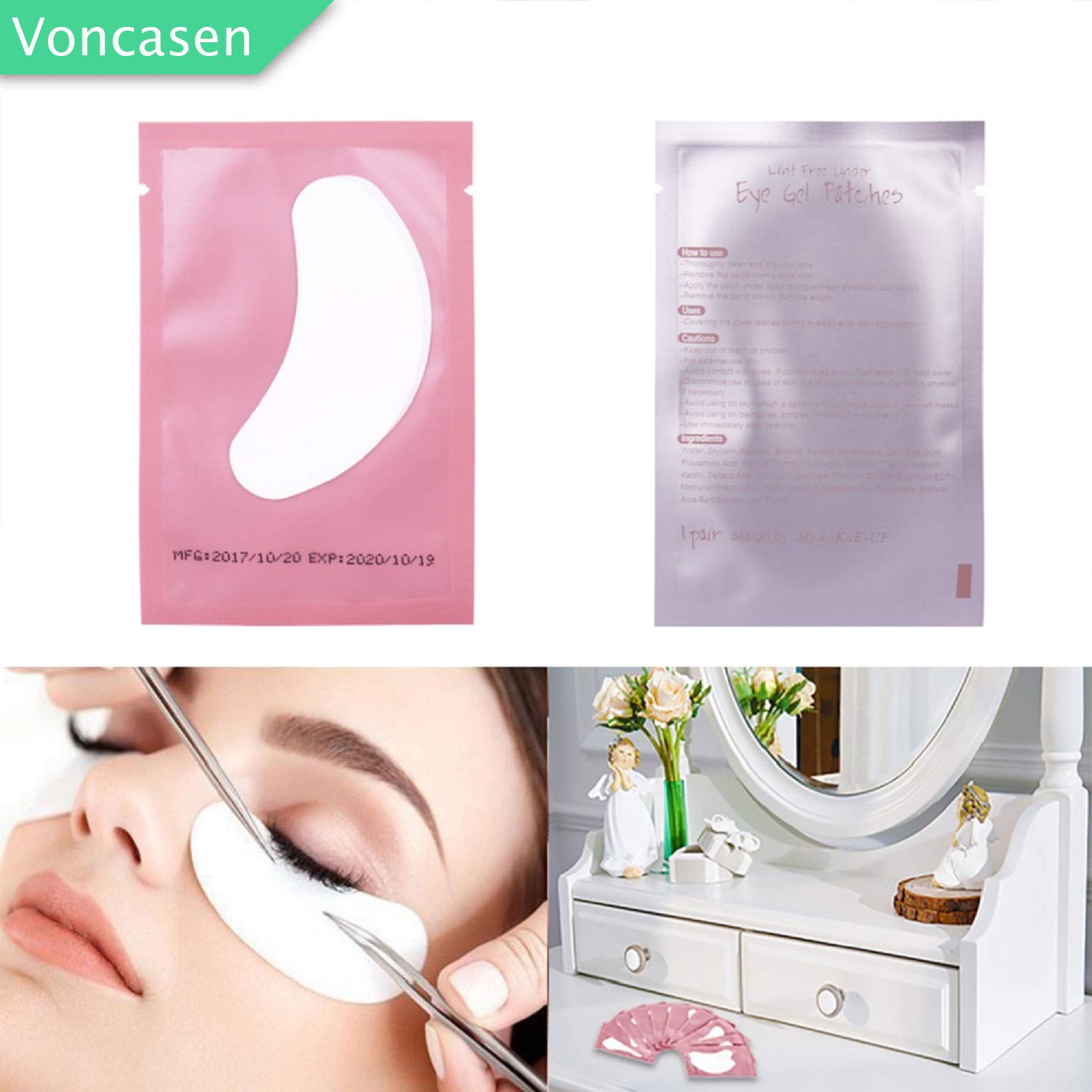 Hydrating hydrogel under eye patches for beauty salon