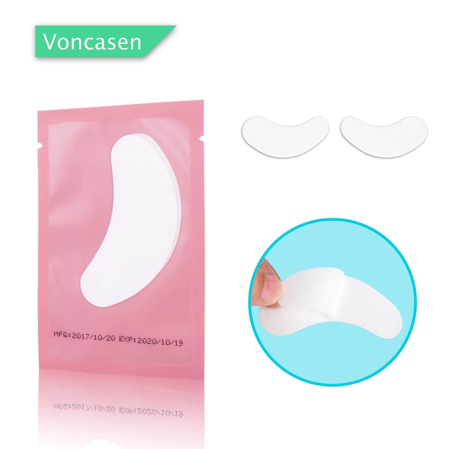 Close up of Voncasen lint free eye patches texture
