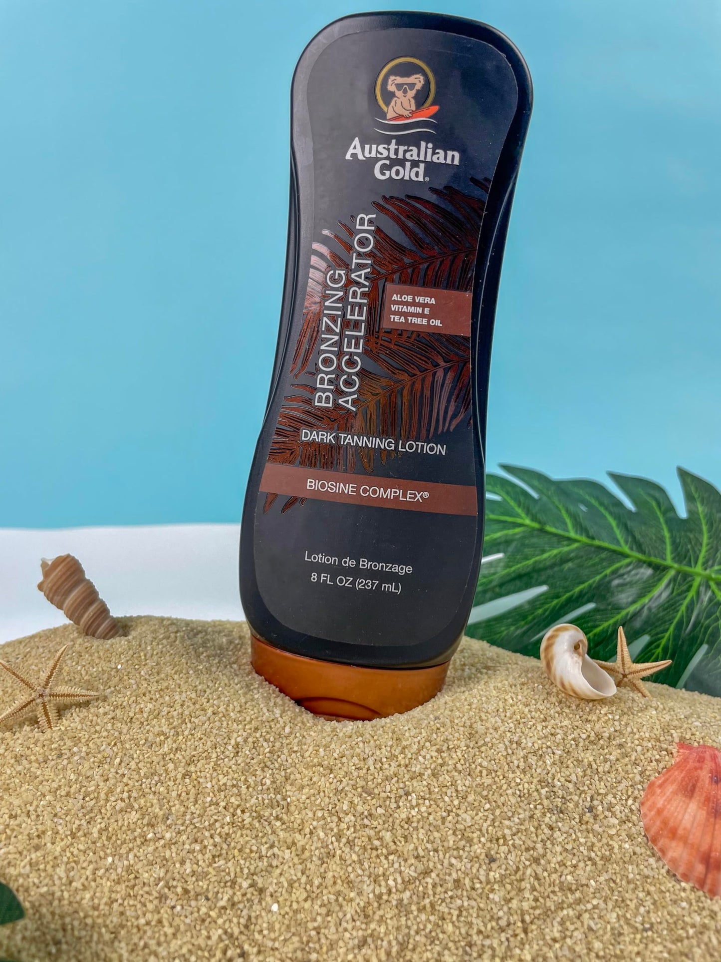 Australian Gold Dark Tanning Accelerator Lotion 8 Fluid Ounce side profile