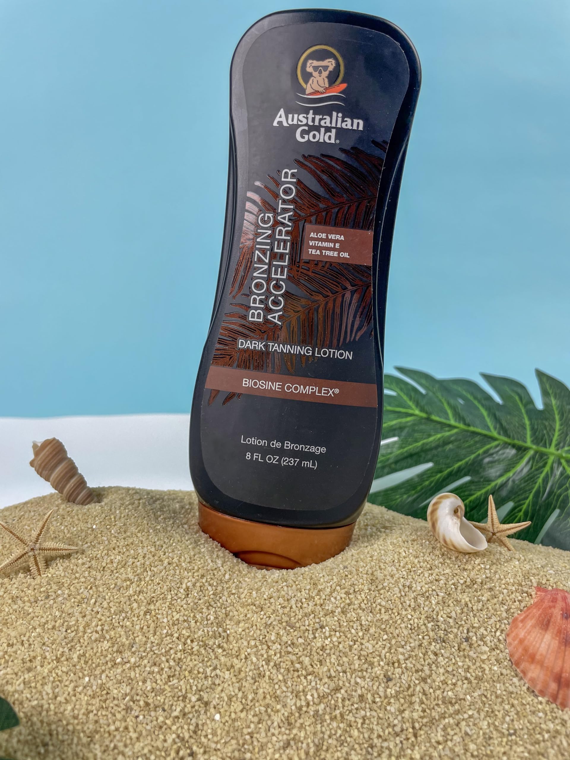 Australian Gold Dark Tanning Accelerator Lotion 8 Fluid Ounce side profile