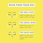 Patchology 5 pair eye mask set arranged with glowing skin accessories