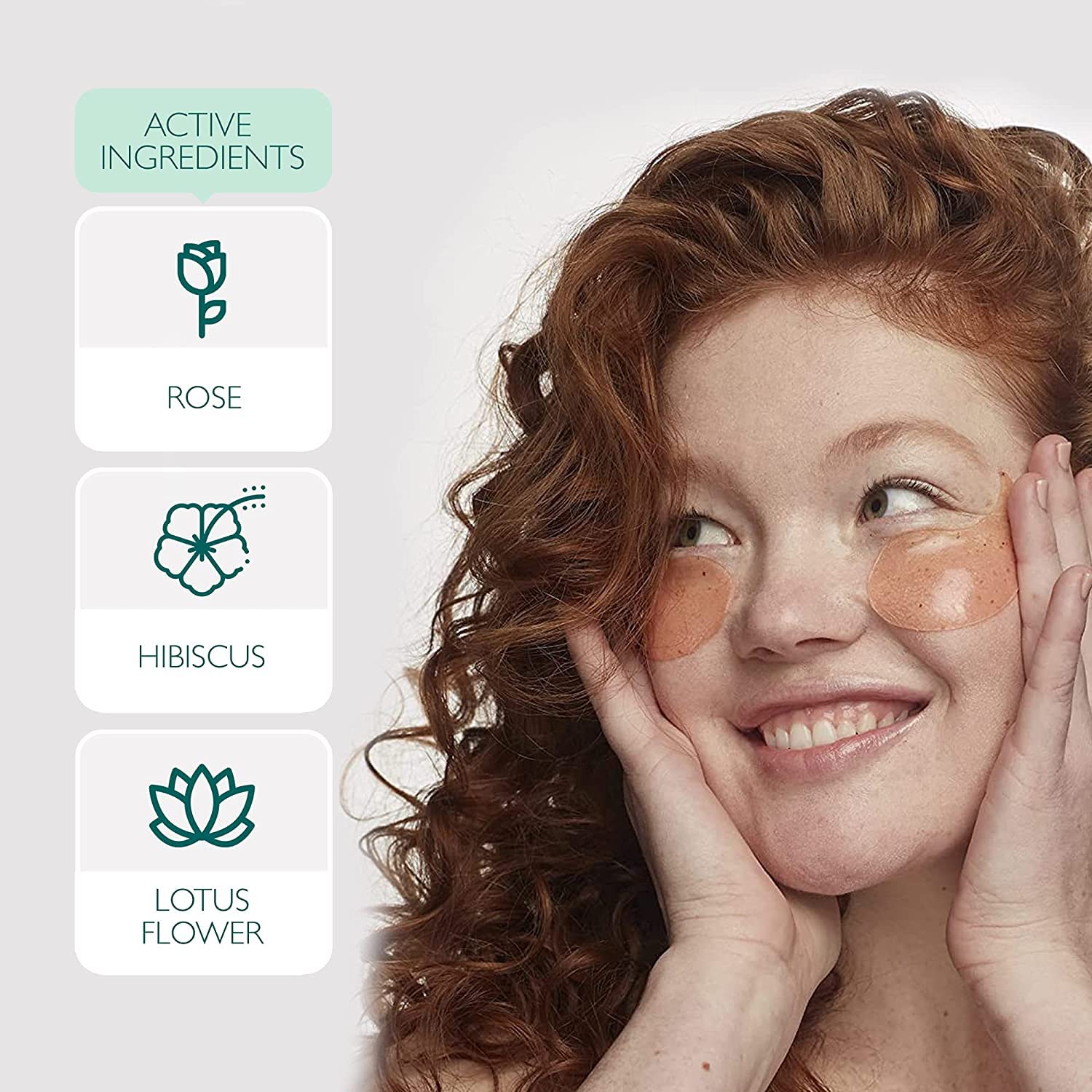 Patchology tea infused hydrogel patches with rose and hibiscus ingredients