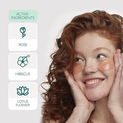 Patchology tea infused hydrogel patches with rose and hibiscus ingredients