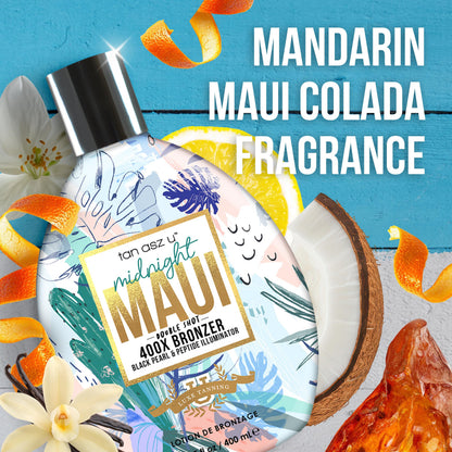 Tan Asz U Midnight Maui tanning lotion side profile