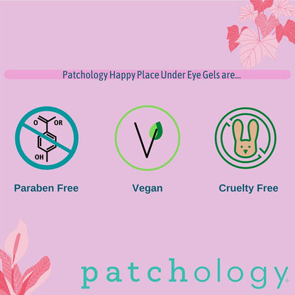 Patchology Happy Place hydrogel mask texture and citrus rose scent overview