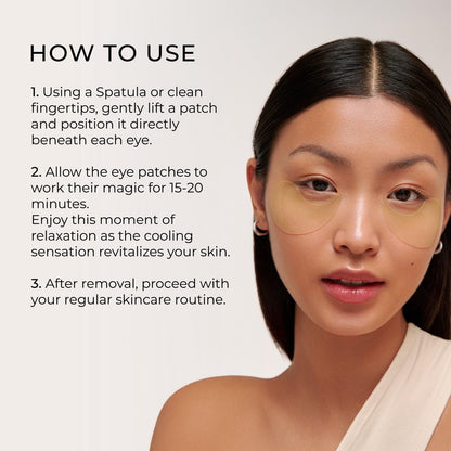 Yepoda caffeine eye mask packaging with product details highlighting anti-puffiness benefits.