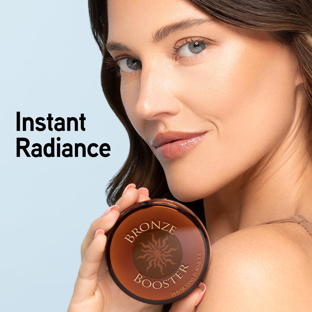 Physicians Formula Bronze Booster powder closeup showing sunburst design