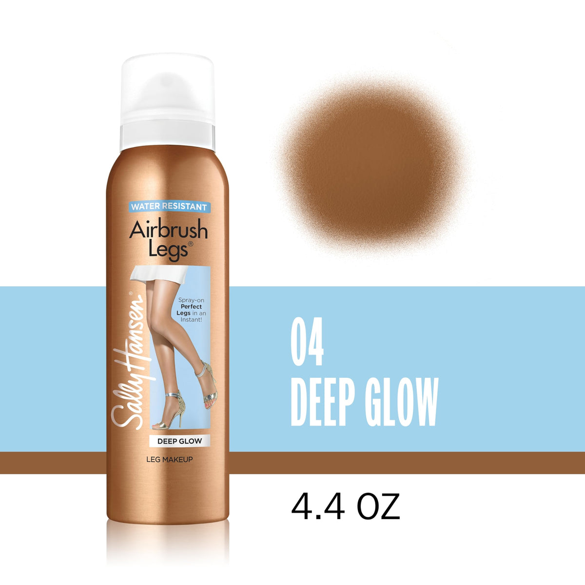 Sally Hansen Airbrush Legs Deep Glow 4.4 Ounce aerosol can back label details