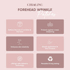 Reusable anti-wrinkle patches applied on forehead