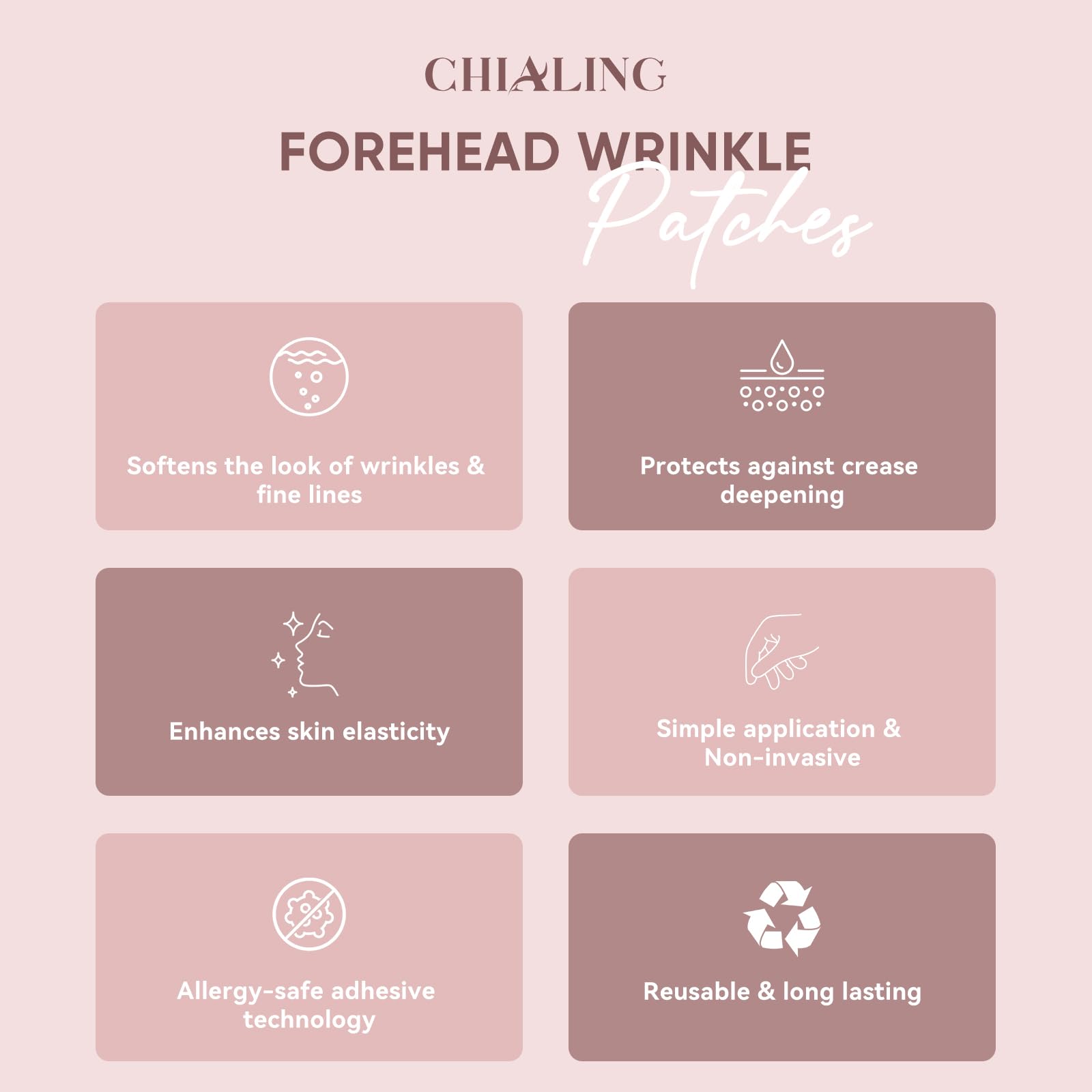 Medical grade silicone forehead patch close up showcasing the smooth lavender oil infused texture.