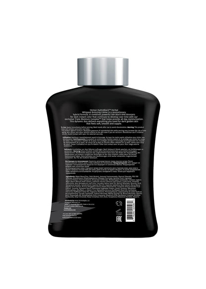Hempz Hydroblack tanning lotion packaging details