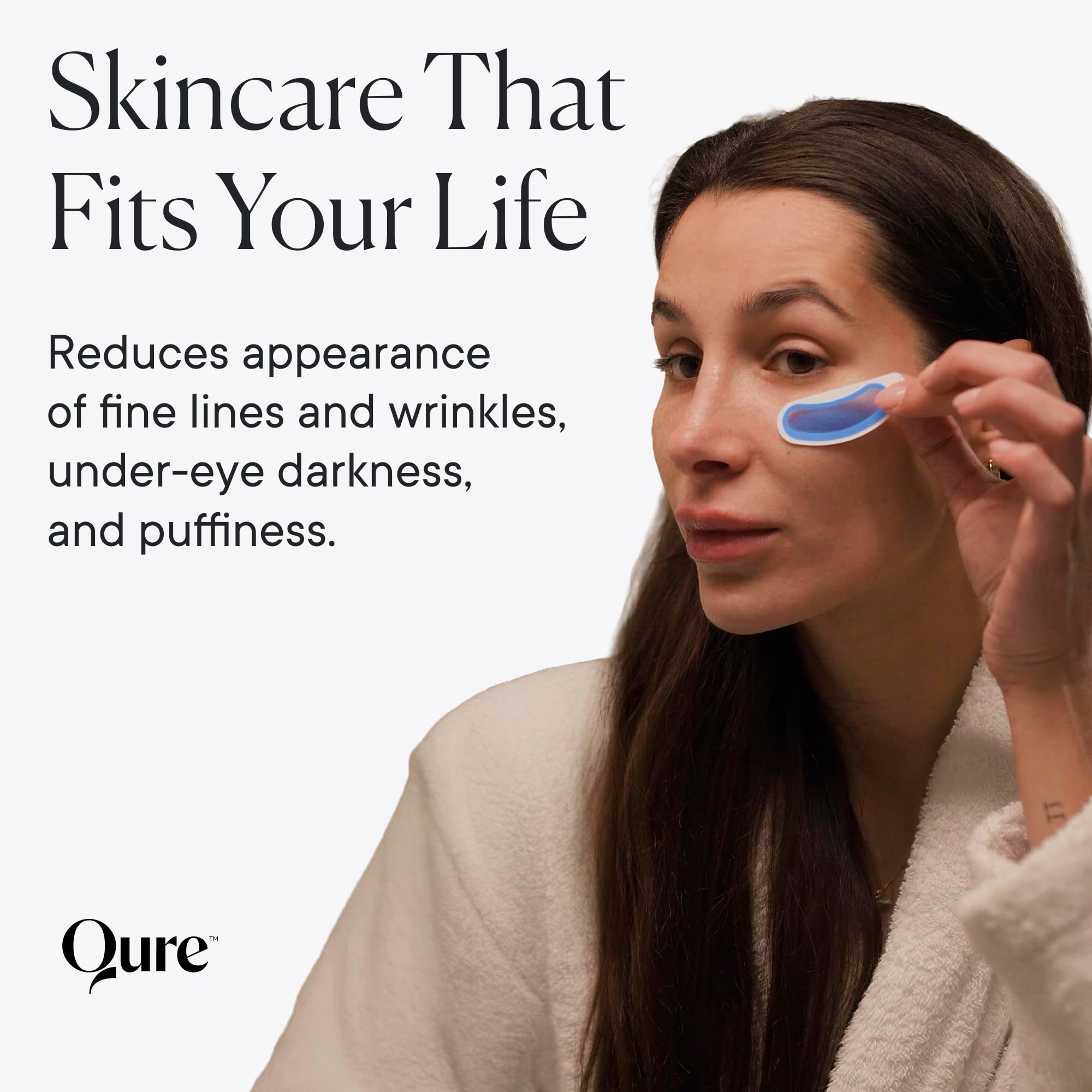 Qure micro dart skincare patches close up application for smile lines