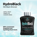 Hempz Hydroblack 50X Black Bronzer back label details