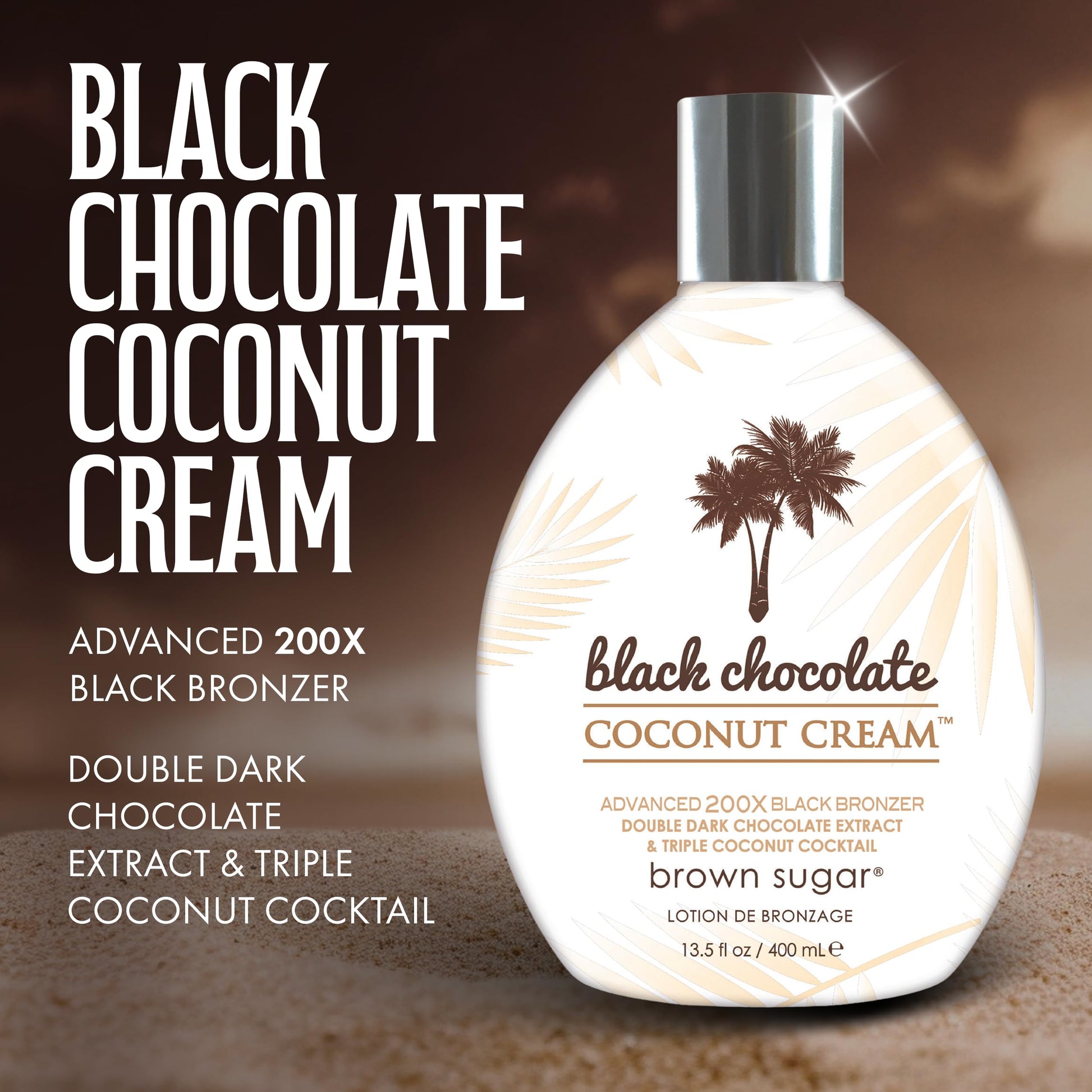 Brown Sugar Black Chocolate Coconut Cream 200X Bronzer product label details