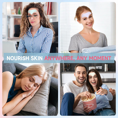 Imported USA anti aging facial masks box back view with directions.