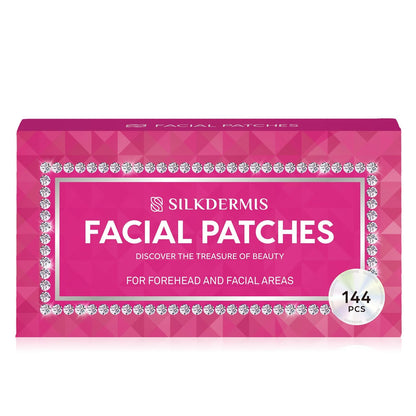 Silkdermis overnight deep line treatment patches for target areas on the forehead.