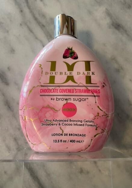 13.5 fluid ounce bottle of Brown Sugar Chocolate Covered Strawberries bronzer