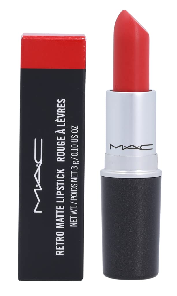 MAC cosmetics matte lipstick branding on tube