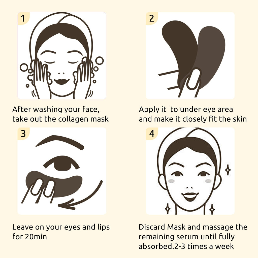 Permotary collagen eye mask variants and color options