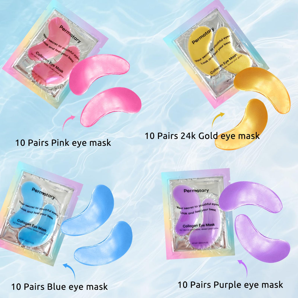 Permotary eye patches back label showing ingredients and directions