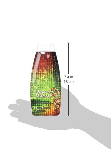 Back label of Ed Hardy Peace and Harmony tanning intensifier showing ingredients