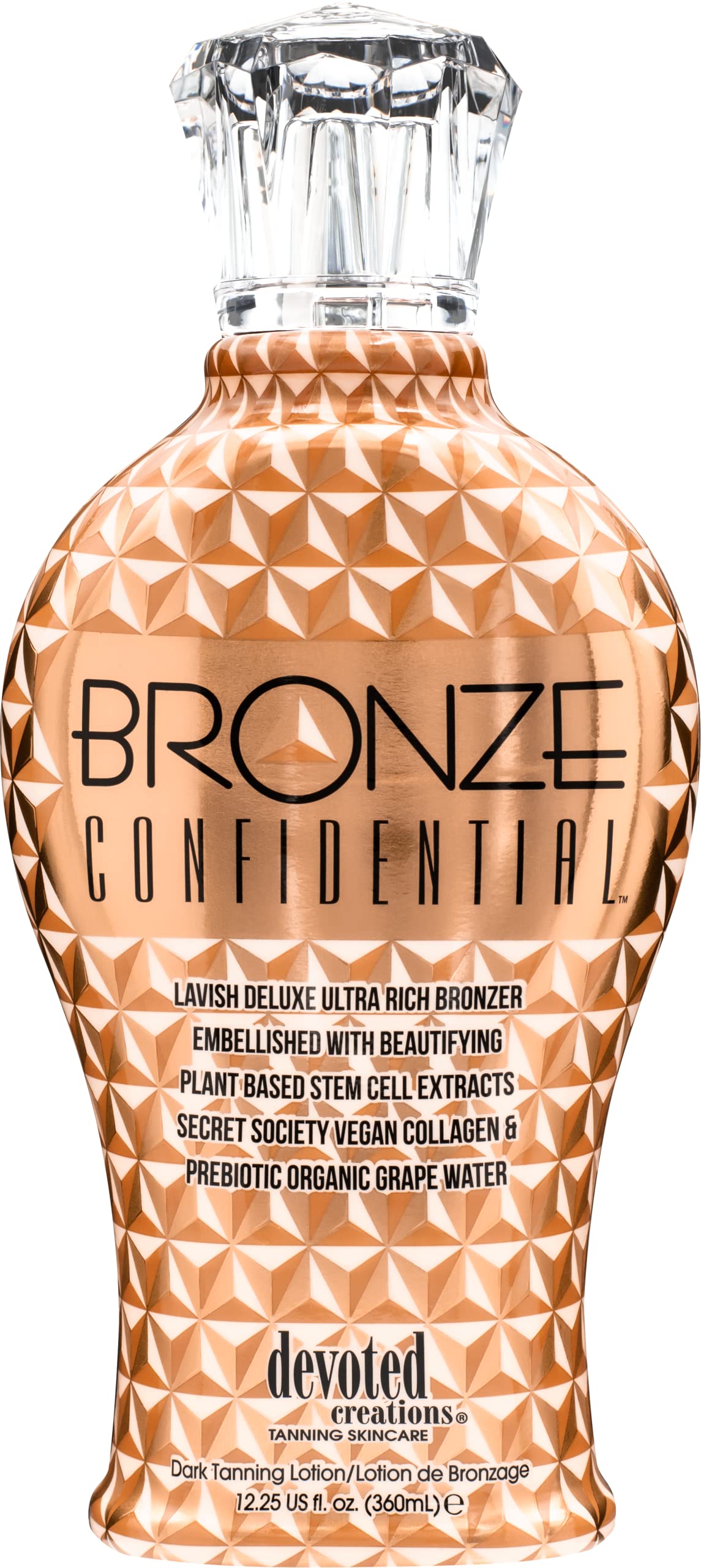 Devoted Creations indoor tanning lotion complete product angle view