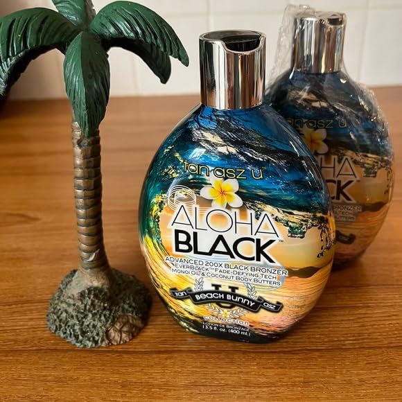 Tan Asz U Aloha Black bronzer label detail and branding