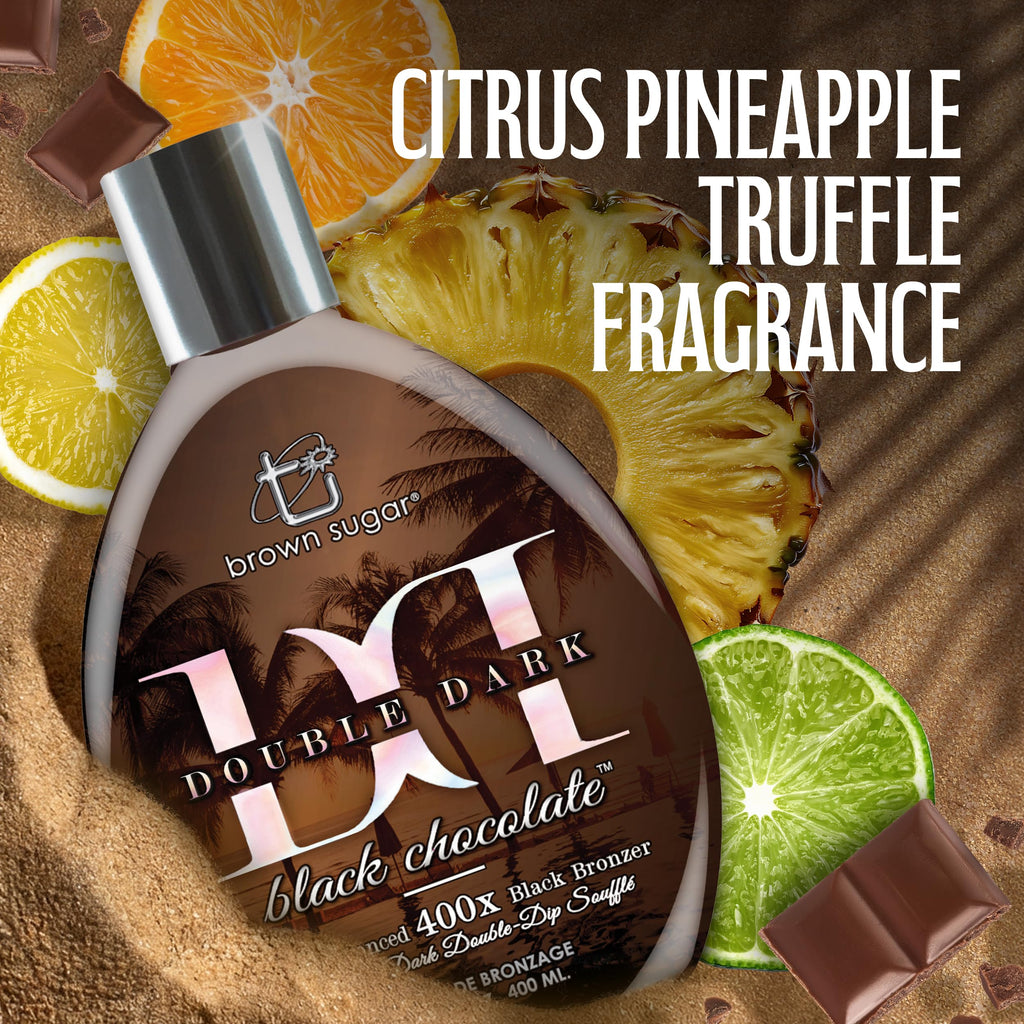 Brown Sugar black bronzer lotion texture and silicone soufflé display