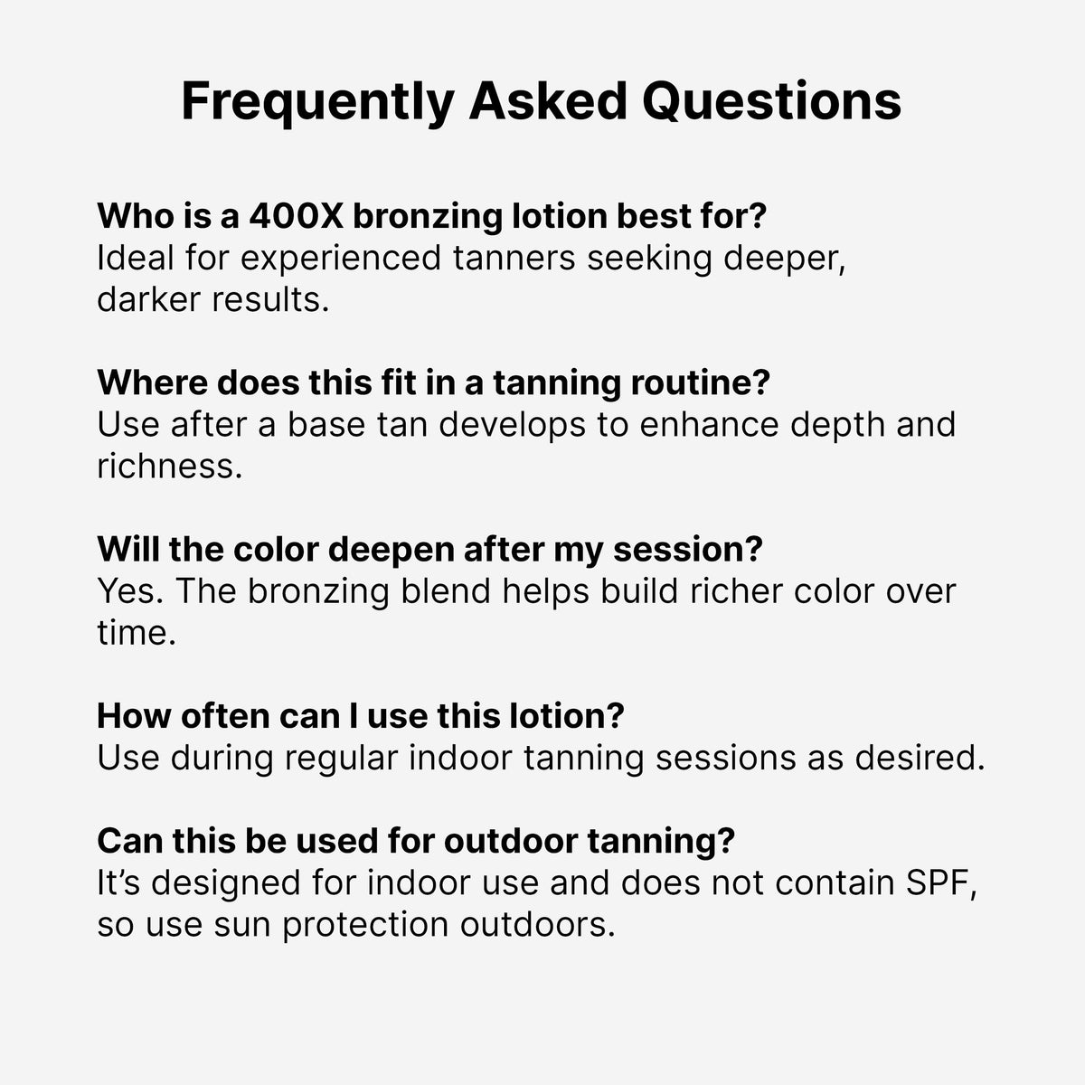 Tan Inc 400X black bronzer full lifestyle product arrangement