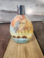 Tan Asz U Island Black 200X Bronzer lifestyle indoor tanning setup