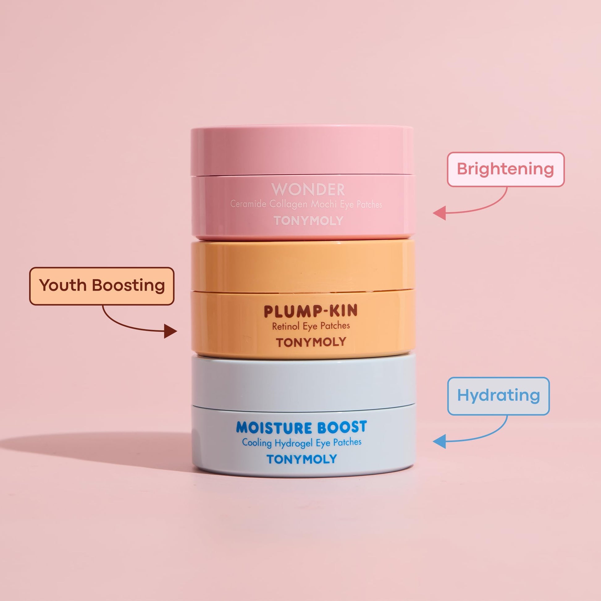 TONYMOLY moisture boost eye patches box showing detailed usage instructions.