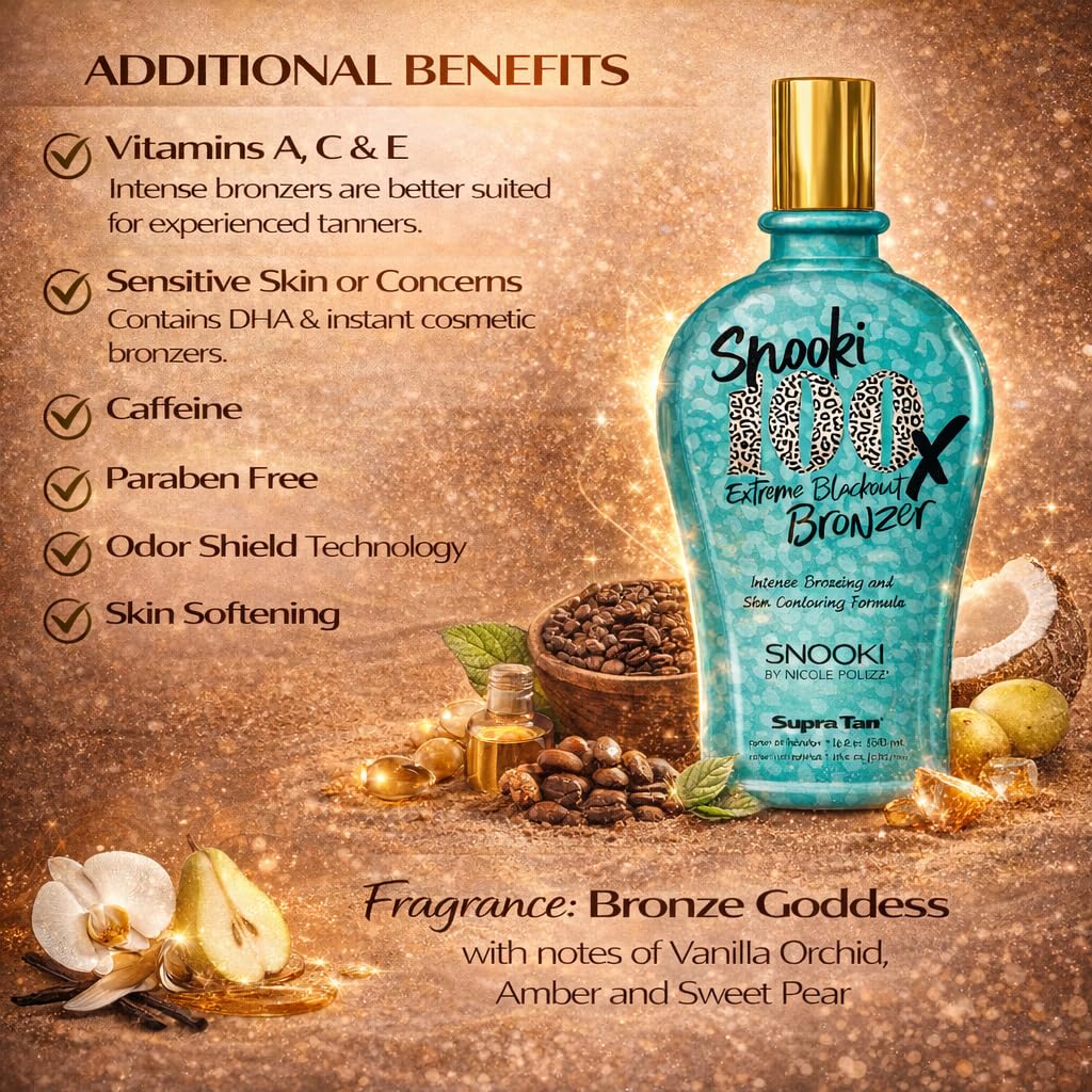 Top view of Supre Snooki 100x tanning lotion cap