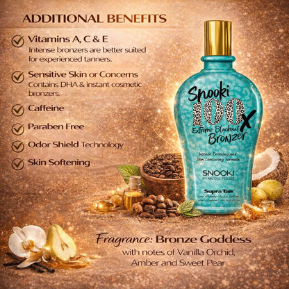 Top view of Supre Snooki 100x tanning lotion cap