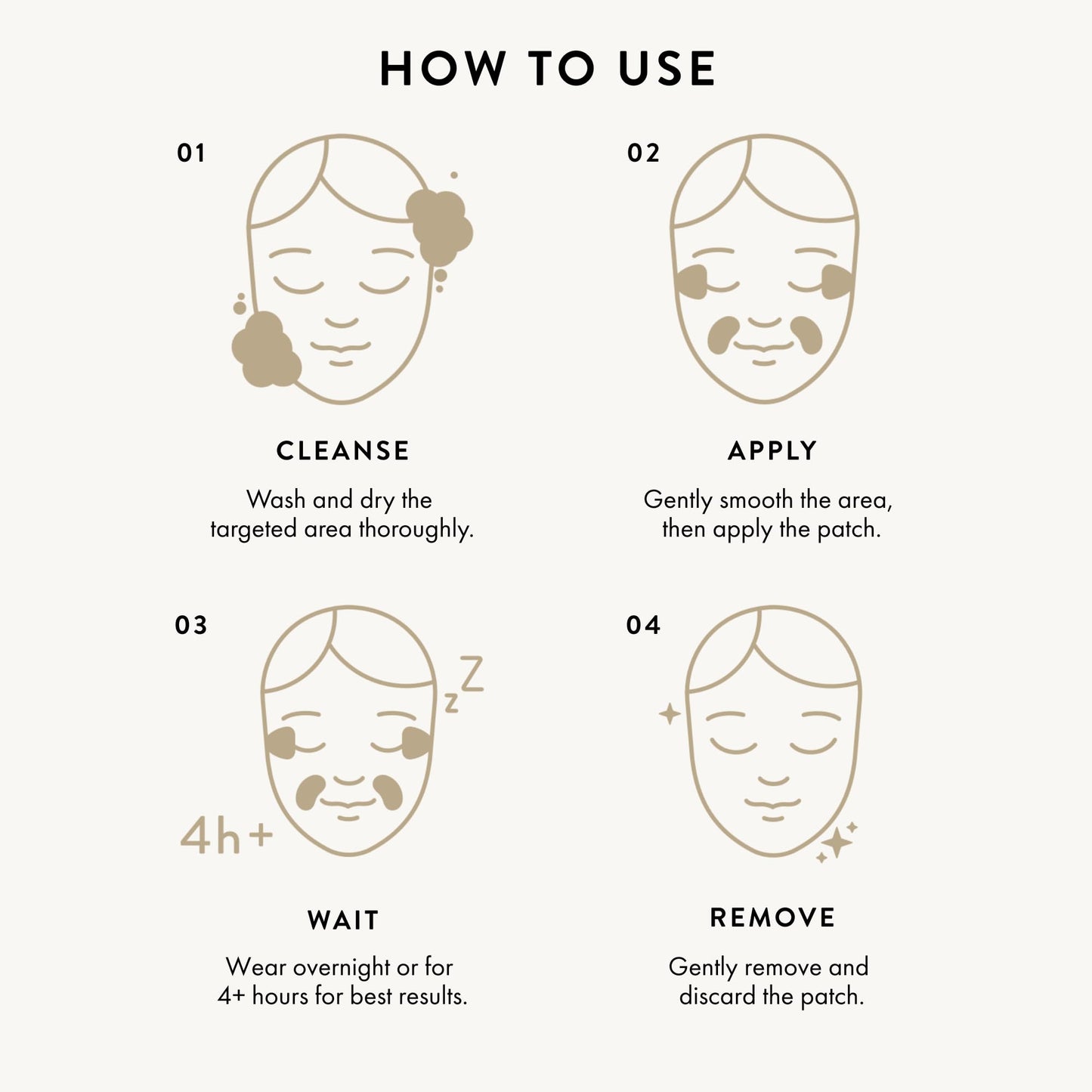 Before and after visualization of forehead skin smoothness using Korean overnight patches.